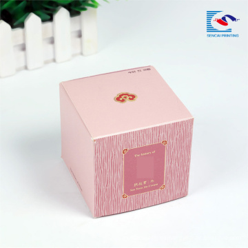 Muestra gratuita de encargo Logo Wholesale Pink Art Paper Caja de papel cosmética